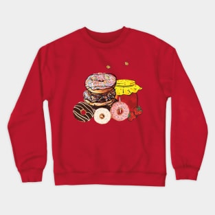 Nuts for Donuts & Yummy Honey | Food Crewneck Sweatshirt